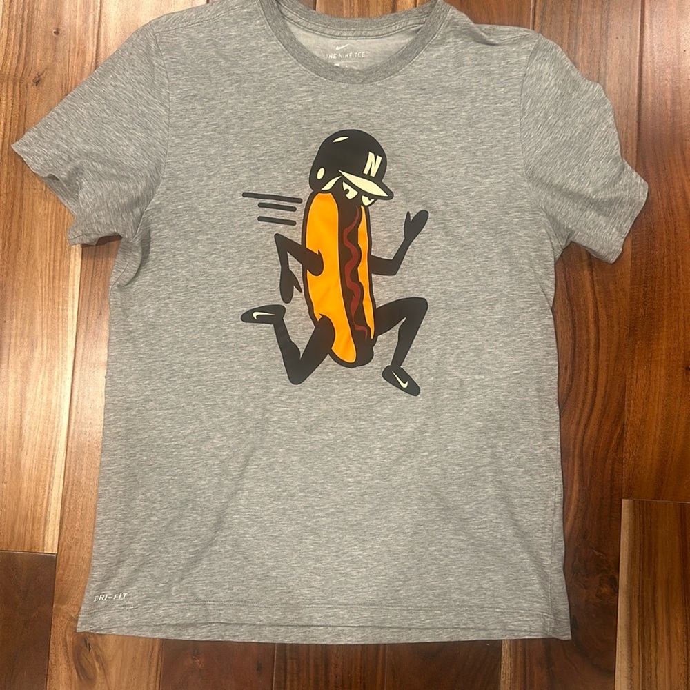 Men’s Nike “Running Hot Dog” Baseball BSBL Dri Fit T-Shirt